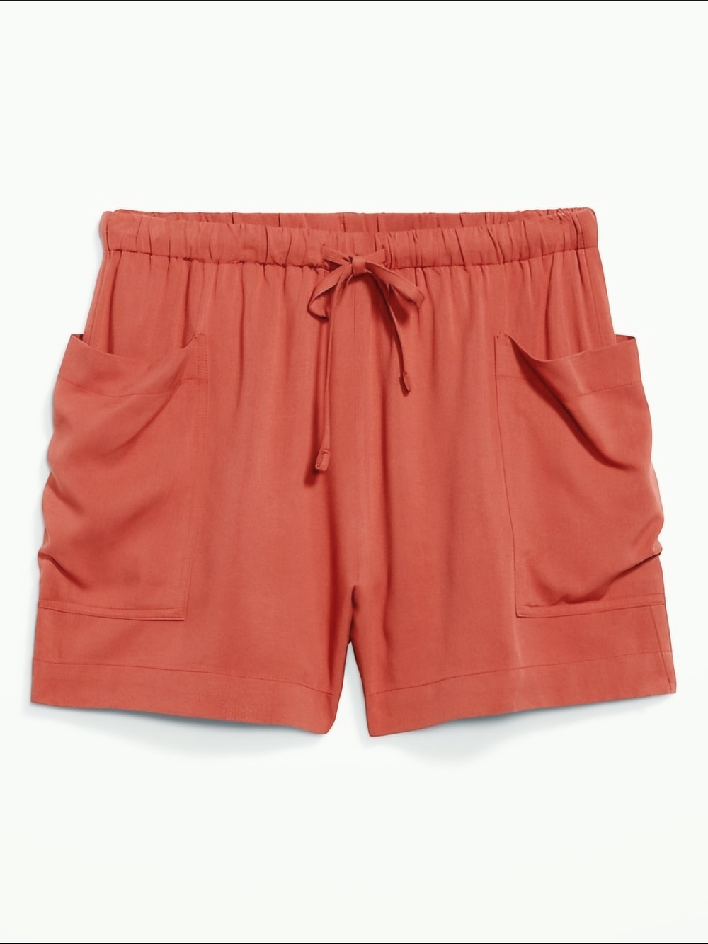 Old Navy Women's High-Waist Drawstring Shorts - Coral
